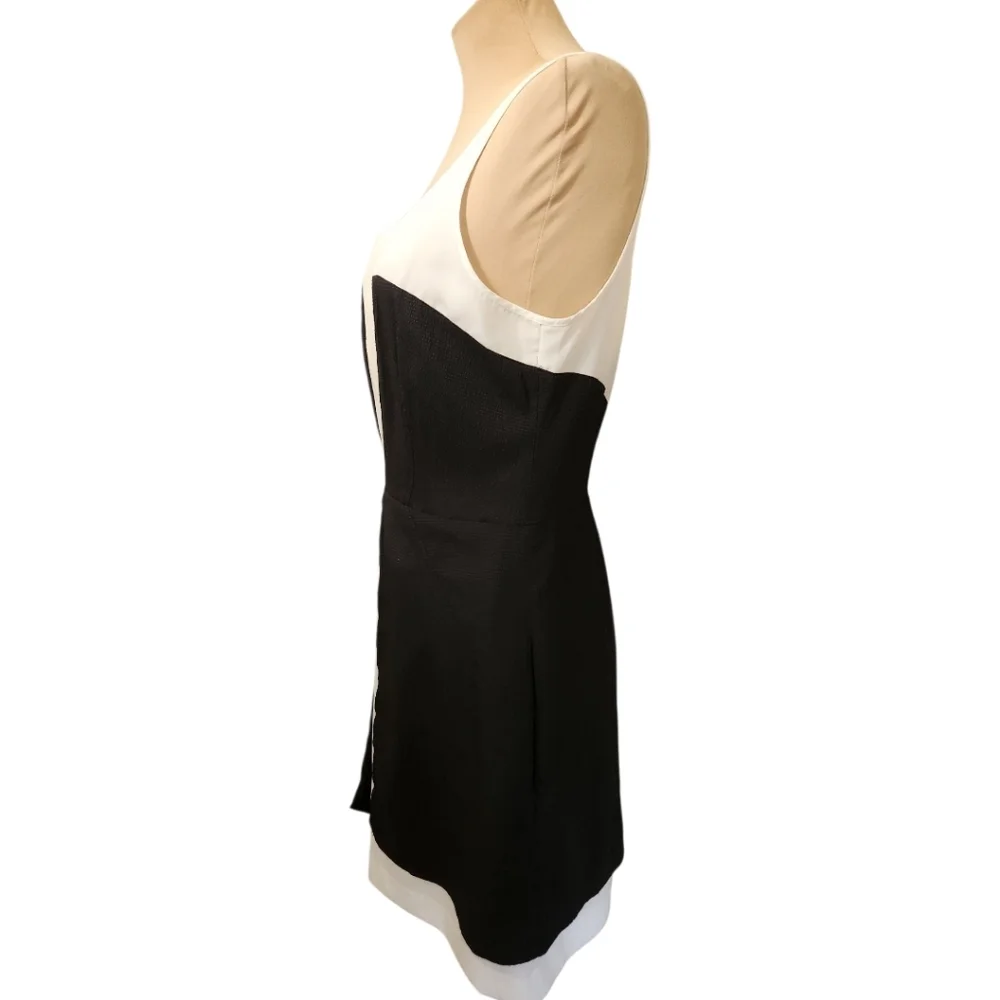 ZAC POSEN Two-tone Faille Fit & Flare Dress - Size 10